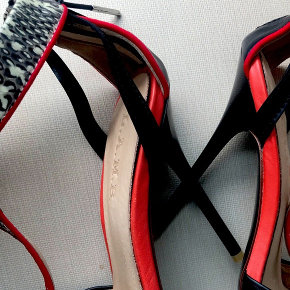 L.A.M.B  LEATHER STILETTO HEELS NEVER WORN - Picture 9 of 14